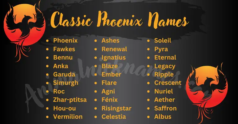 300+ Best Phoenix Names: From Mythical to Cool and Funny