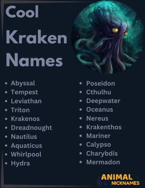 Cool Kraken NAmes