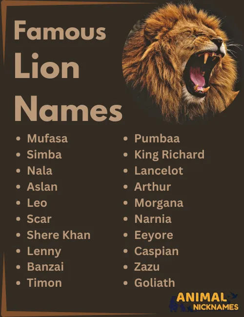 Famous Lion Names