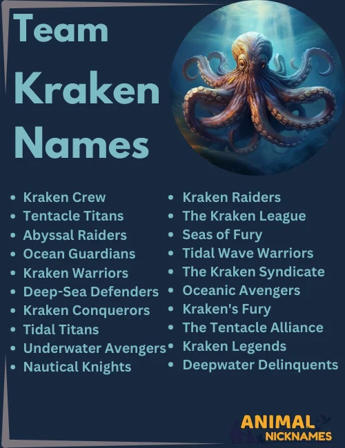 Team Kraken Names