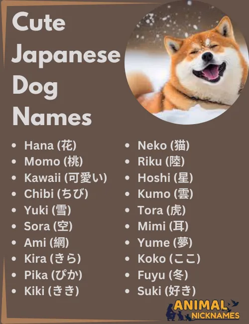 Cute Japanese Dog Names