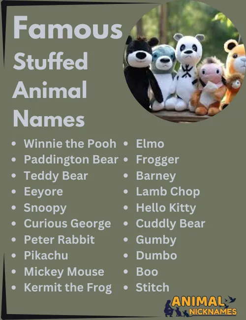 Famous Stuffed Animal Names