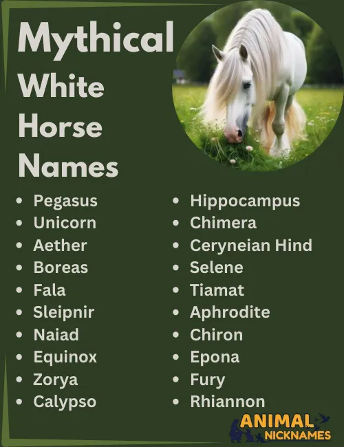 Mythical White Horse Names