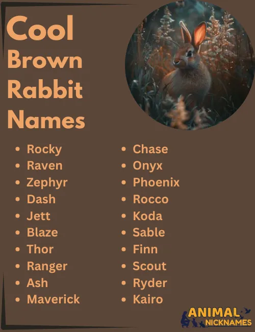 Cool Brown Rabbit Names