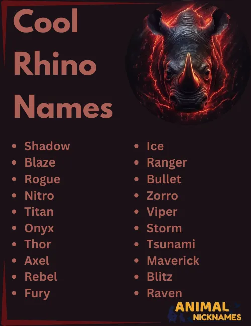 Cool Rhino Names