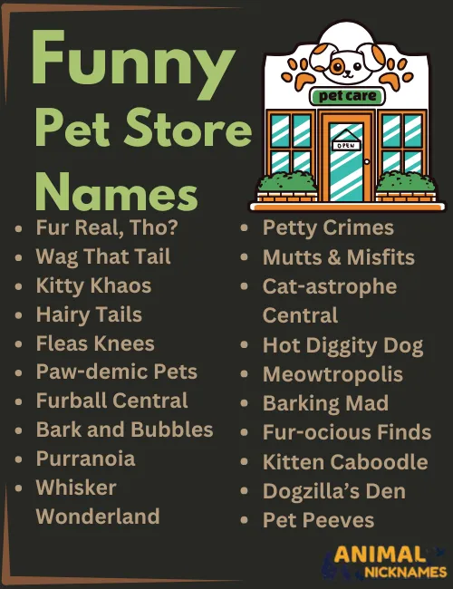 Funny Pet store Names