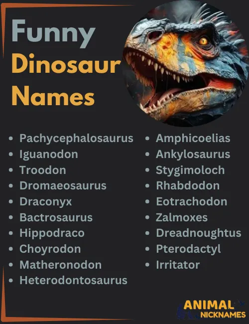 List of Funny Dinosaur Names