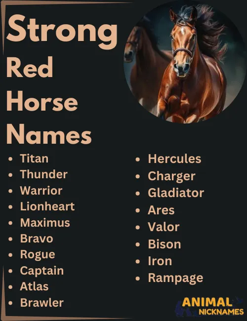 Strong Red Horse Names