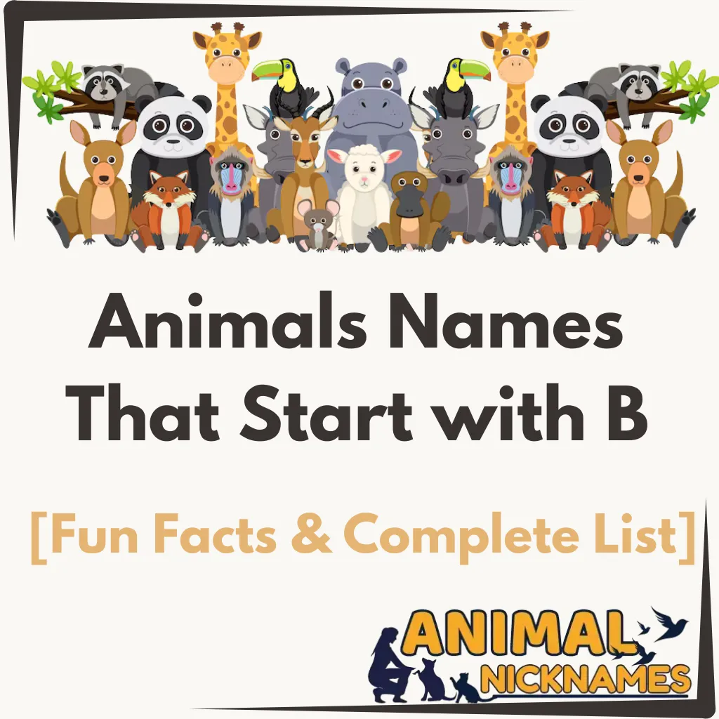 List of animals that start with B