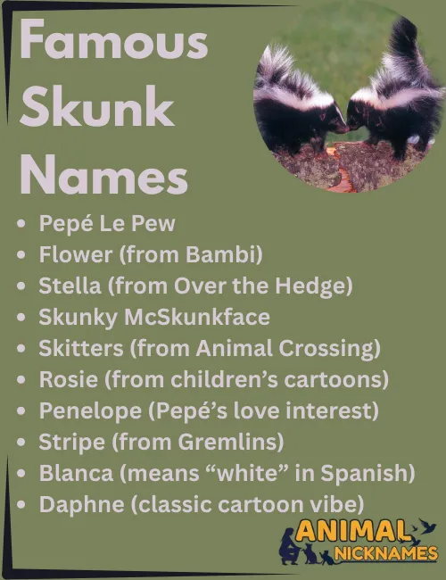 Famous Skunk Names