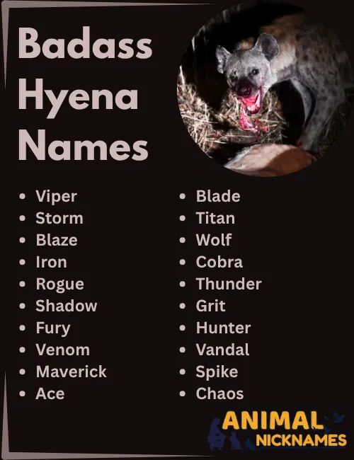 Badass Hyena Names